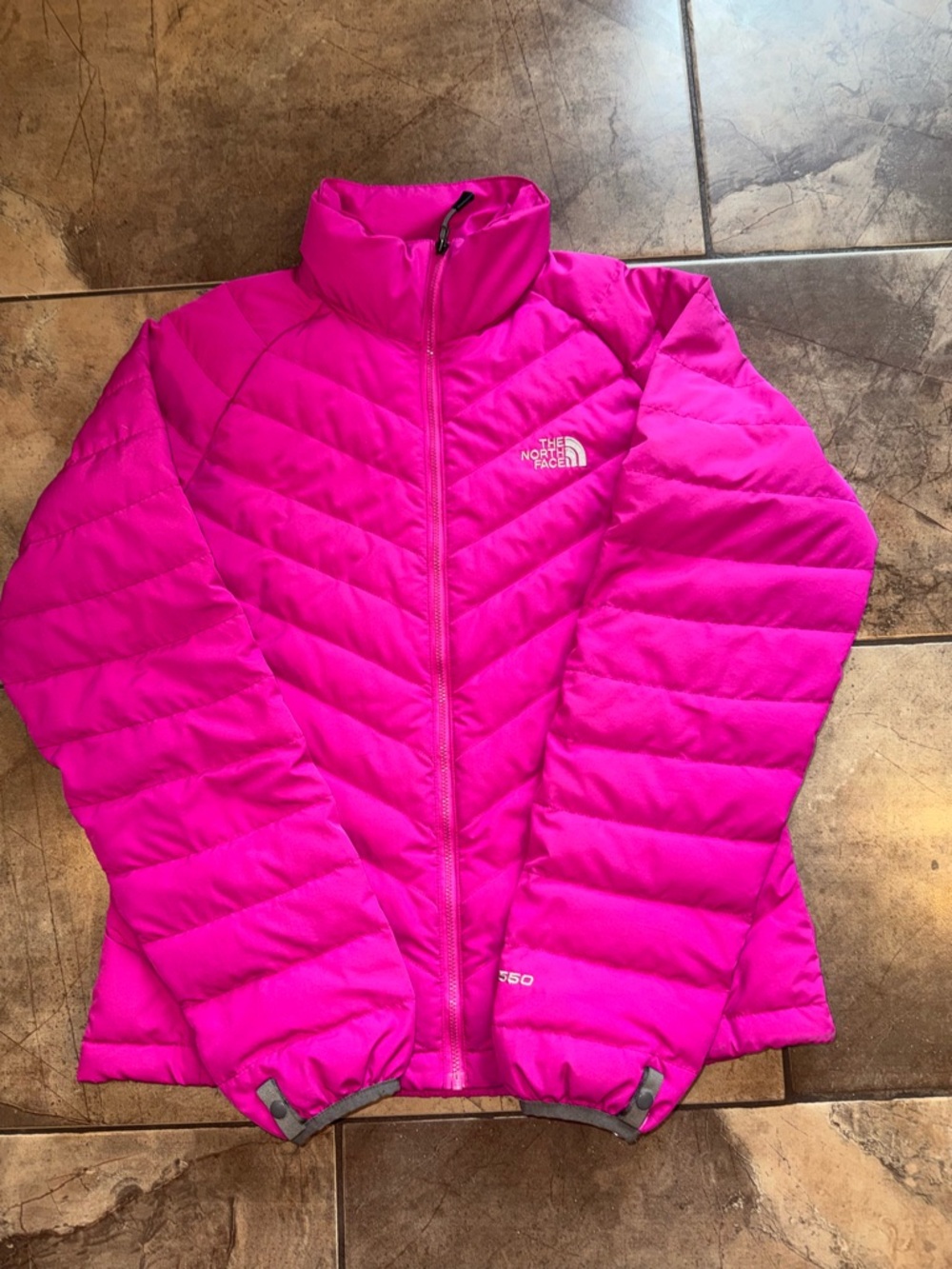 The North Face Hot Pink Quilted Down Jacket